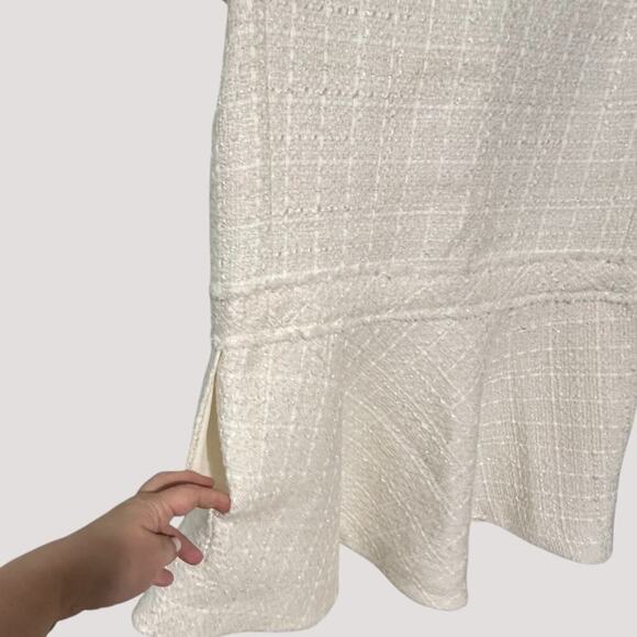 NWTs Zara Tweed Short Structured Dress with Gold Buttons ZW Collection (L) - Picture 11 of 14